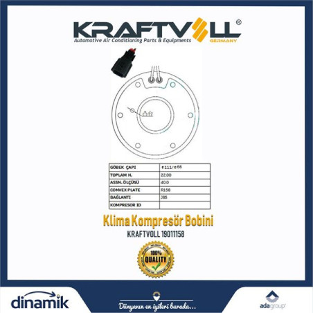 KLIMA KOMPRESOR BOBINI RENAULT FLUENCE 10- MEGANE III 10- DACIA LOGAN SANDERO LODGY DUSTER 1.5 DCI K
