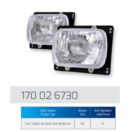 T.Traktör Komple Ön Far 56 seri (ADET)