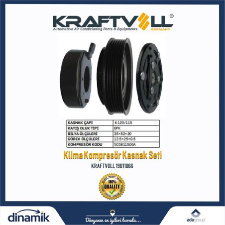 KLIMA KOMPRESOR KASNAK SETI FIAT DOBLO 1.9